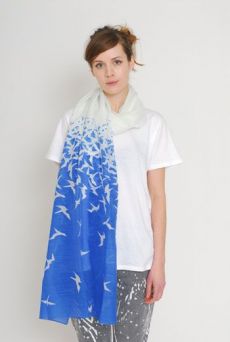 AW1112 ASCENSION WRAP SCARF - BLUE